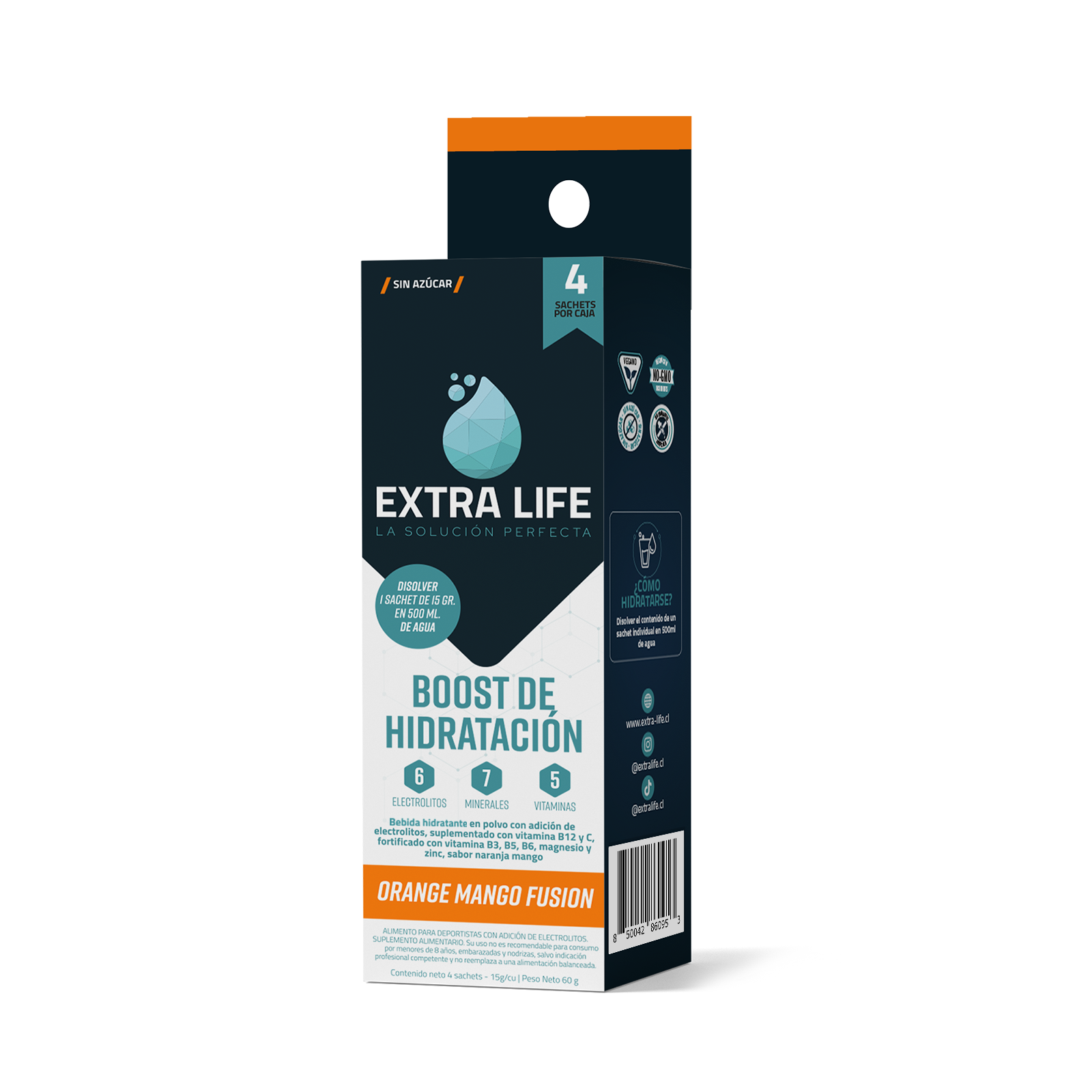 Caja 4 Sachets Orange Mango Fusion